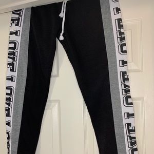 Black Graphic “ Love “ sweatpants